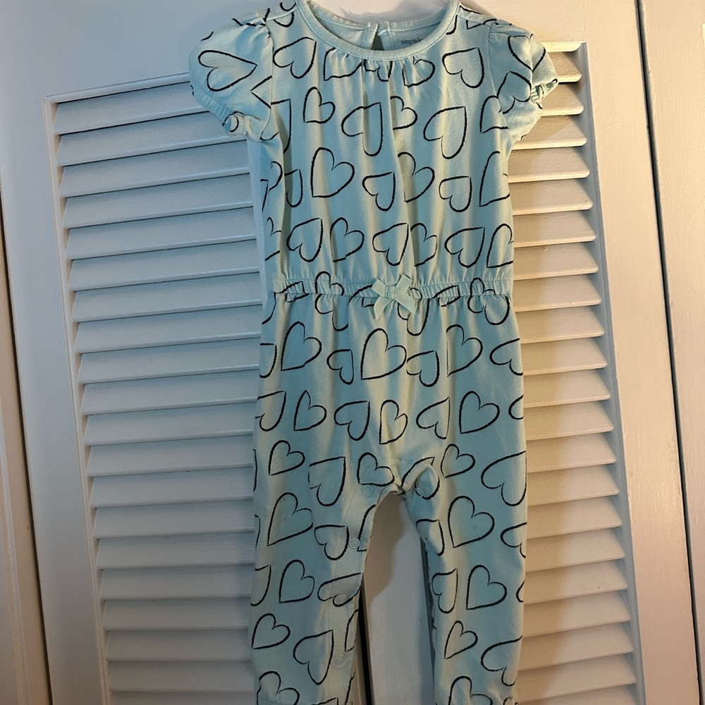 Carter's Black Speckled Bodysuit and Blue Hearts Bodysuit - Picture 8 of 10